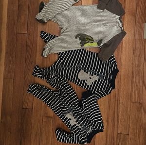 4 sleepers baby twins boy gender neutral dino